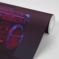 SELF ADHESIVE WALL MURAL DISCO RADIO FROM THE 90S - SELF-ADHESIVE WALLPAPERS - WALLPAPERS