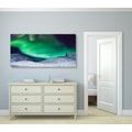 CANVAS PRINT NORTHERN LIGHTS IN THE SKY - PICTURES OF NATURE AND LANDSCAPE - PICTURES