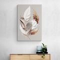 CANVAS PRINT MINIMALISTIC COPPER LEAVES - PICTURES OF TREES AND LEAVES - PICTURES