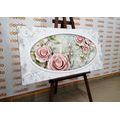 WANDBILD STEINROSEN - BILDER BLUMEN - BILDER