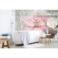 SELF ADHESIVE WALL MURAL PINK LILY AND ZEN STONES - SELF-ADHESIVE WALLPAPERS - WALLPAPERS