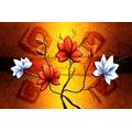 WALLPAPER FLOWERS IN ETHNO STYLE - ABSTRACT WALLPAPERS - WALLPAPERS