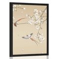 AFFICHE OISEAUX SUR UNE BRANCHE D'ARBRE - NATURE - AFFICHES