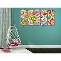 5-PIECE CANVAS PRINT FLORAL ABSTRACTION - ABSTRACT PICTURES - PICTURES