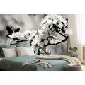 SELF ADHESIVE WALL MURAL BLACK AND WHITE CHERRY BLOSSOM - SELF-ADHESIVE WALLPAPERS - WALLPAPERS