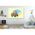 QUADRO MACCHINA GIOCATTOLO IN VIAGGIO - QUADRI PER BAMBINI - QUADRI