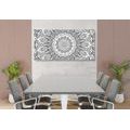 CANVAS PRINT MANDALA OF HARMONY IN BLACK AND WHITE - BLACK AND WHITE PICTURES - PICTURES