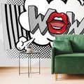 TAPETA STYLOWY SZARY POP ART - WOW! - POP ART TAPETY - TAPETY