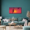 OBRAZ BASKETBALISTA V ZÁPADU SLUNCE - OBRAZY LIDÍ - OBRAZY