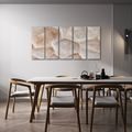 CANVASTAVLA 5-DELAD BEIGE ONYXSTRUKTUR - MARMORTAVLOR - TAVLOR