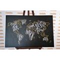 DECORATIVE PINBOARD TRENDY WORLD MAP - PICTURES ON CORK - PICTURES