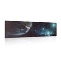 CANVAS PRINT UNIVERSE AND GLOBE - PICTURES OF SPACE AND STARS - PICTURES