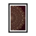 POSTER MIT PASSEPARTOUT DETAILLIERTES DEKORATIVES MANDALA - FENG SHUI - POSTER