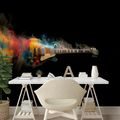 FOTOTAPETE BUNTE E-GITARRE AUF SCHWARZEM HINTERGRUND - MUSIK FOTOTAPETEN - TAPETEN