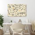 WANDBILD MUSIKINSTRUMENTE IN HARMONIE - MUSIKBILDER - BILDER