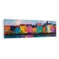 SLIKA ŽIVE BOJE GRADSKE SCENOGRAFIJE - ŠARENE KUĆE - SLIKE