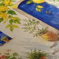 5-TEILIGES WANDBILD ZITRONENBAUM AN BLAUER TÜR - BILDER VON STÄDTEN - BILDER