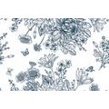 SELF ADHESIVE WALLPAPER SKETCHED BOUQUET OF FLOWERS - SELF-ADHESIVE WALLPAPERS - WALLPAPERS