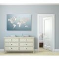 DECORATIVE PINBOARD WORLD MAP IN ORIGINAL DESIGN - PICTURES ON CORK - PICTURES