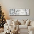 TABLEAU SUR TOILE – FORÊT PAISIBLE DANS LA BRUME - TABLEAUX FORÊT - TABLEAUX