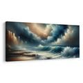 WANDBILD DRAMATISCHE MEERES-HORIZONTE - BILDER MEER UND STRAND - BILDER