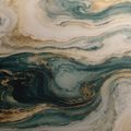 5-DÍLNÝ OBRAZ TYRKYSOVÉ MRAMOROVÉ VLNY SE ZLATEM - MARBLE PICTURES - PICTURES