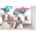 SELF ADHESIVE WALLPAPER WORLD MAP WITH A PASTEL TOUCH - SELF-ADHESIVE WALLPAPERS - WALLPAPERS