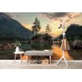 SELF ADHESIVE WALL MURAL MOUNTAIN LANDSCAPE BY THE LAKE - SELF-ADHESIVE WALLPAPERS - WALLPAPERS