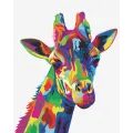 MALEN NACH ZAHLEN REGENBOGEN-GIRAFFE - TIERE - MALEN NACH ZAHLEN