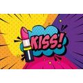 SELF ADHESIVE WALLPAPER POP ART LIPSTICK - KISS! - SELF-ADHESIVE WALLPAPERS - WALLPAPERS