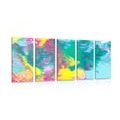 5-PIECE CANVAS PRINT PASTEL ABSTRACTION - ABSTRACT PICTURES{% if product.category.pathNames[0] != product.category.name %} - PICTURES{% endif %}