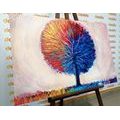 WANDBILD BUNTER AQUARELLBAUM - BILDER VON NATUR UND LANDSCHAFT - BILDER