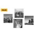 BILDER-SET NEW YORK IN SCHWARZ-WEISS - BILDERSETS - BILDER