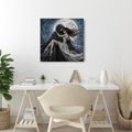 WANDBILD SKELETTLIEBE IM VOLLMONDLICHT - HALLOWEEN- UND HORROR-BILDER - BILDER