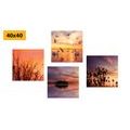 CANVAS PRINT SET NATURE IN A ROMANTIC DESIGN - SET OF PICTURES - PICTURES