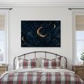 TABLEAU SUR TOILE – LUNE MYSTIQUE DANS LE CIEL NOCTURNE - TABLEAUX MOIS - TABLEAUX