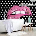 TAPETE ROSA LIPPEN ALS POP-ART - POP-ART-TAPETEN - TAPETEN