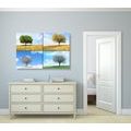 CANVAS PRINT TREE IN SEASONS - PICTURES OF NATURE AND LANDSCAPE - PICTURES