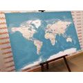 CANVAS PRINT WORLD MAP IN A STYLISH DESIGN - PICTURES OF MAPS - PICTURES