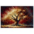 WANDBILD LEUCHTENDER LEBENSBAUM IM HERBST - BILDER BÄUME DES LEBENS - BILDER