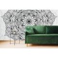 SELF ADHESIVE WALLPAPER ABSTRACT ETHNIC MANDALA IN BLACK AND WHITE - SELF-ADHESIVE WALLPAPERS - WALLPAPERS