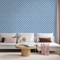 TAPETA MODRÉ GEOMETRICKÉ VZORY - VZOROVANÉ TAPETY - TAPETY