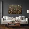 WANDBILD BLÜHENDER GARTEN AUF LEINWAND - BILDER BLUMEN - BILDER