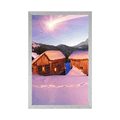 POSTER SNOWY MOUNTAIN VILLAGE - NATURE - POSTERS