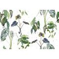 SELF ADHESIVE WALLPAPER BEAUTIFUL LEAVES ON A WHITE BACKGROUND - SELF-ADHESIVE WALLPAPERS - WALLPAPERS