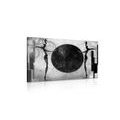 CANVAS PRINT AFRICAN DANCE IN BLACK AND WHITE - BLACK AND WHITE PICTURES - PICTURES