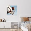 OBRAZ MÍČ DOPADAJÍCÍ DO BASKETBALOVÉHO KOŠE - OBRAZY MĚSTA - OBRAZY