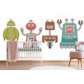 PAPIER PEINT AUTOCOLLANT FAMILLE DE ROBOTS - PAPIERS PEINTS AUTOCOLLANTS - PAPIER PEINT