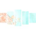 IMPRESSION SUR TOILE EN 5 PARTIES ABSTRACTION DE LA MER - IMPRESSIONS ABSTRAITES SUR TOILE - IMPRESSION SUR TOILE