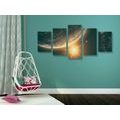 5-PIECE CANVAS PRINT VIEW FROM SPACE - PICTURES OF SPACE AND STARS - PICTURES